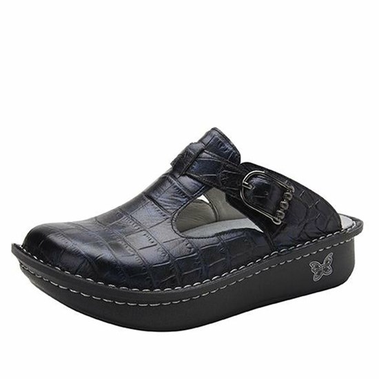 Alegria Classic Croco Women's Nursing Shoes Black | RQFKOV812