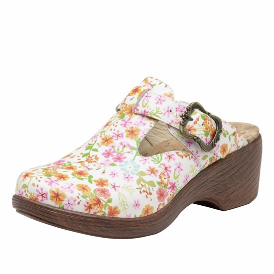 Alegria Selina Prime Time Women's Nursing Shoes Flowers | TDVQGE926