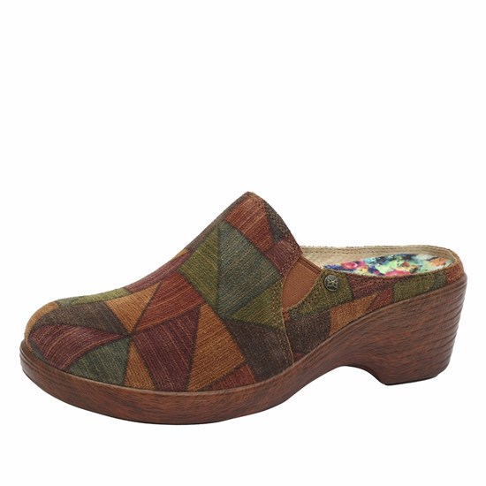 Alegria Sereniti Patchwork Women's Nursing Shoes Green | VRZJXG817