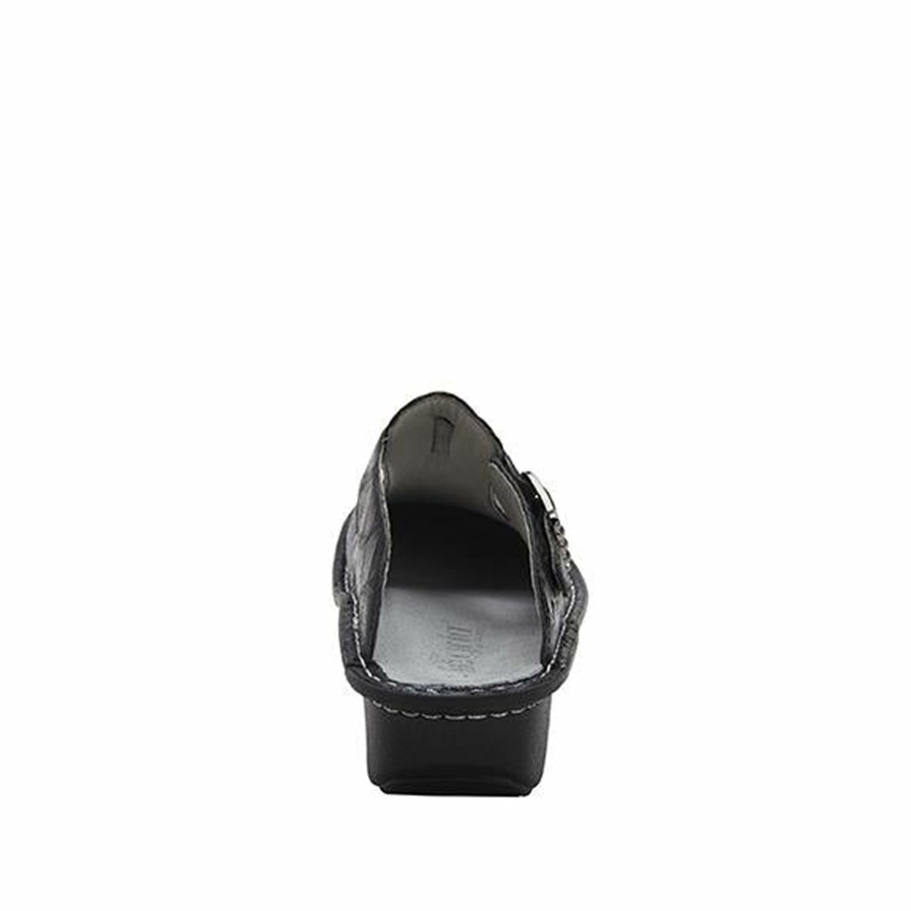 Alegria Classic Croco Women's Nursing Shoes Black | RQFKOV812