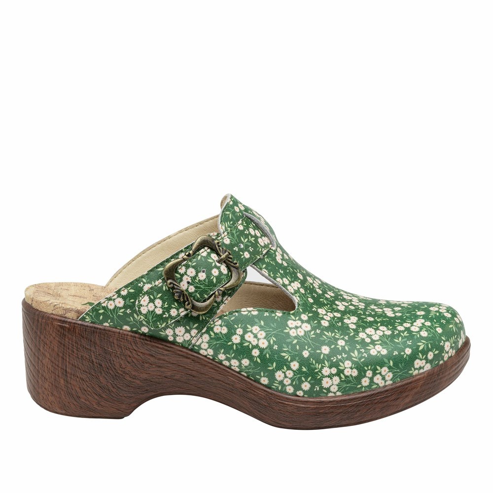 Alegria Selina Green Acres Women's Nursing Shoes Green | IZJQLP756