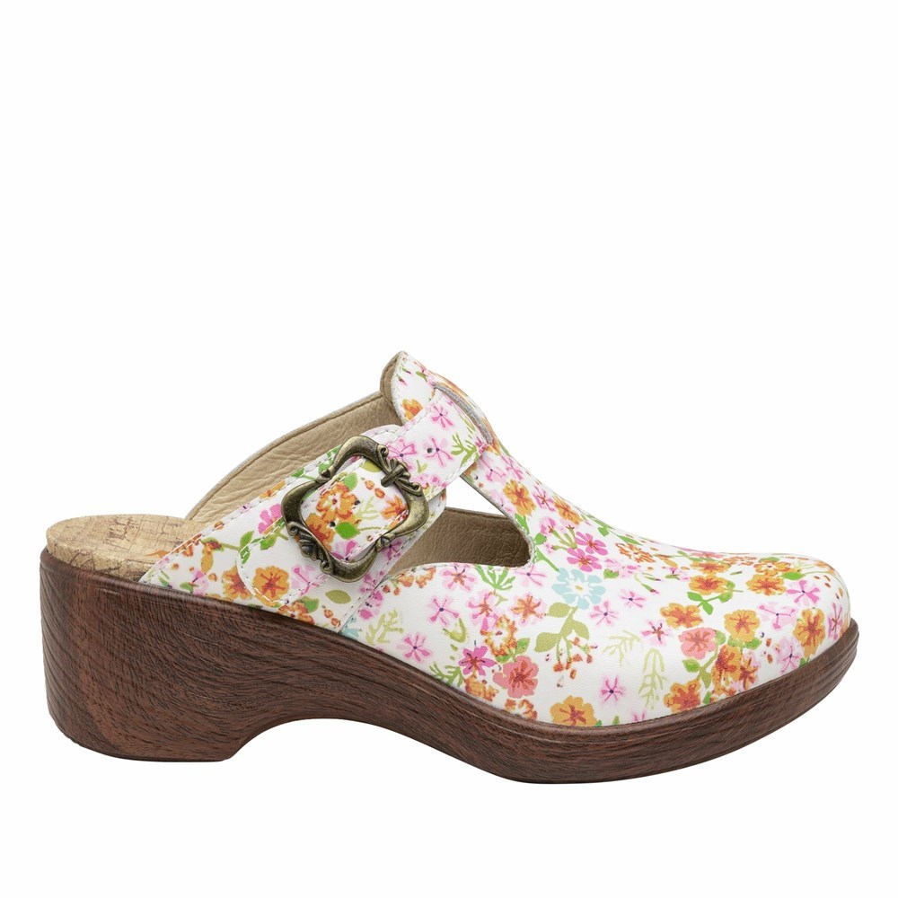 Alegria Selina Prime Time Women's Nursing Shoes Flowers | TDVQGE926