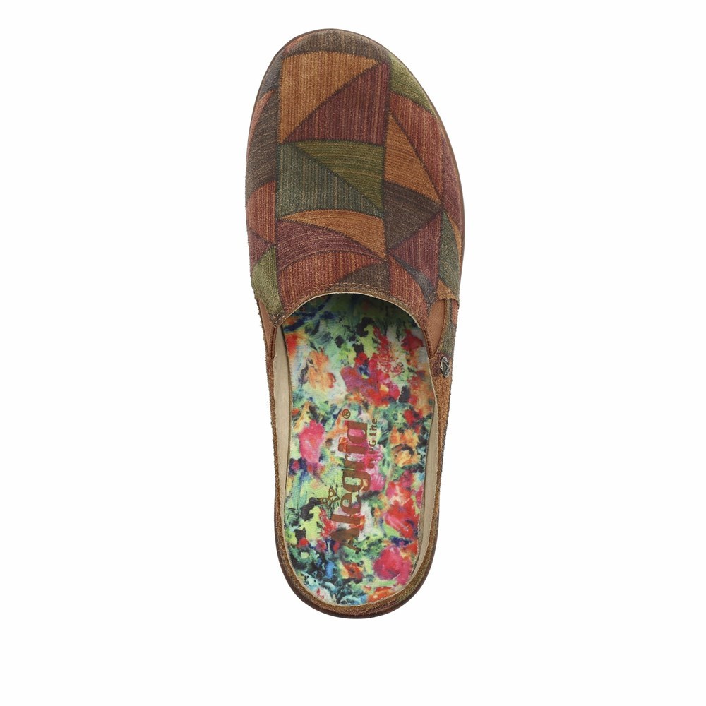 Alegria Sereniti Patchwork Women's Nursing Shoes Green | VRZJXG817