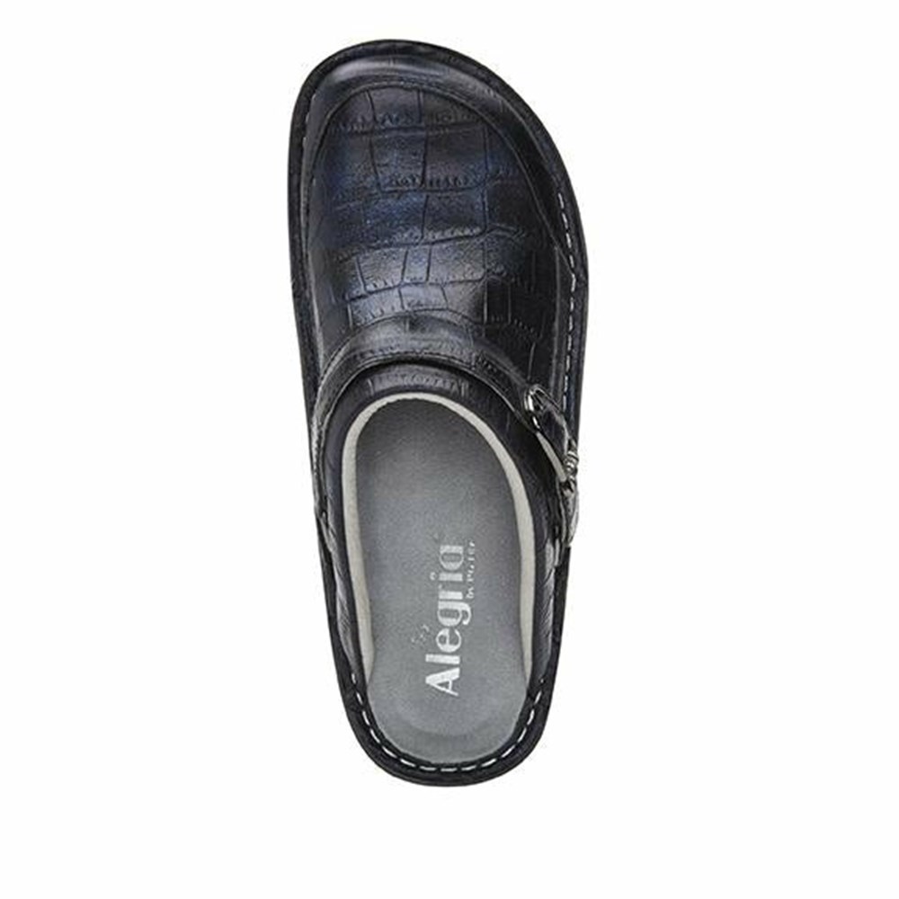 Alegria Seville Croco Noche Women's Nursing Shoes Black | NXDEZB048