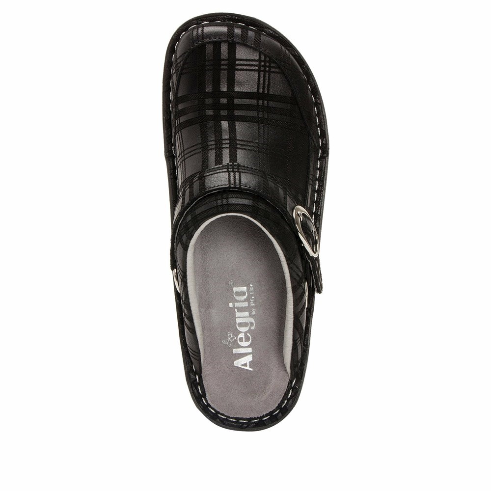 Alegria Seville Plaid To Meet You Women's Nursing Shoes Black | PQIOHE413