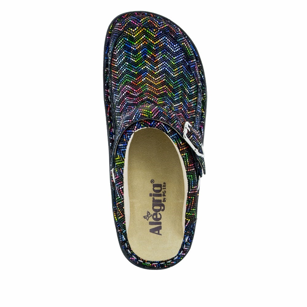 Alegria Seville Ric Rack Rainbow Women's Nursing Shoes Blue | NVPDMC294